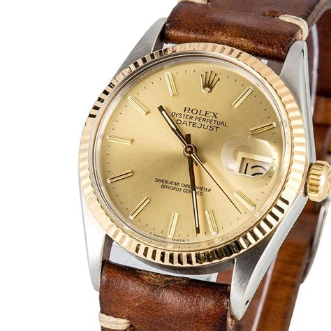 Rolex with leather band